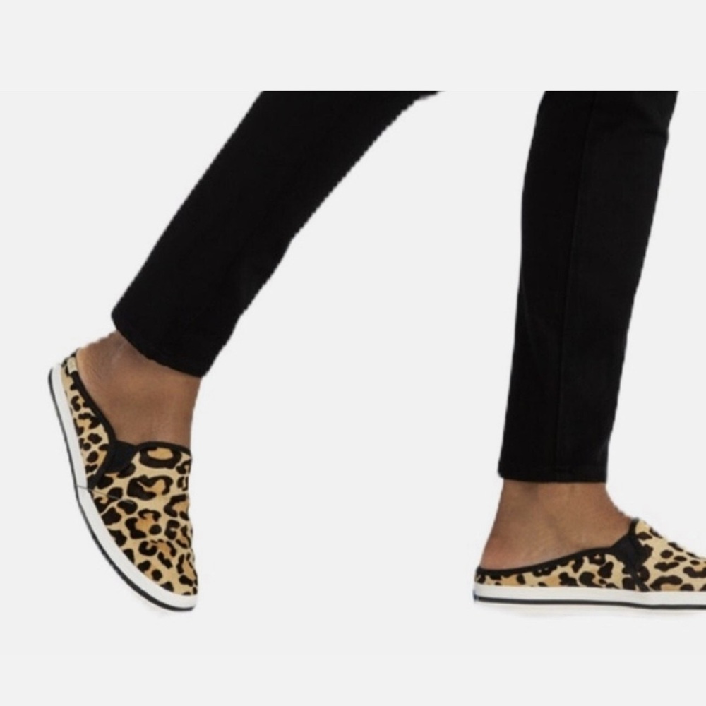 Kate Spade x Keds Leopard Print Slip-On Sneakers